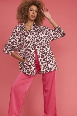 JAYLEY Animal Print Oversized Shirt -Deals Plain Midis Store jayley animal print oversized shirt p13402 90753 image