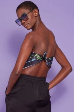 JAYLEY Black And Blue Abstract Silk Scarf -Deals Plain Midis Store jayley black and blue abstract silk scarf p13562 92019 image