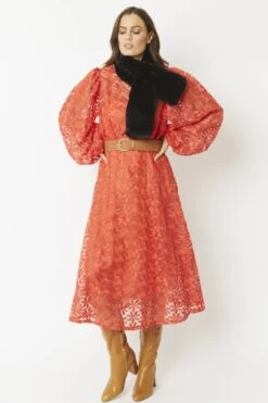 JAYLEY Black Faux Fur Scarf -Deals Plain Midis Store jayley black faux fur scarf p4698 61648 image