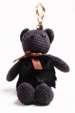 JAYLEY Black Faux Fur Teddy Bear