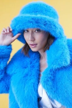 JAYLEY Blue Eco Bamboo Bucket Hat -Deals Plain Midis Store jayley blue eco bamboo bucket hat p14292 93754 image