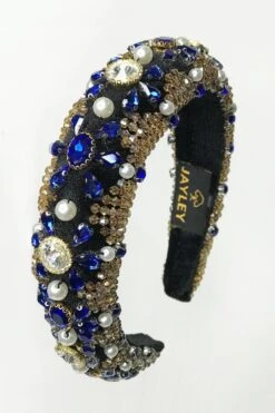 JAYLEY Blue Precious Stone Flower Headband