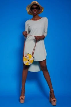 JAYLEY Blue Silk Blend Elle Dress