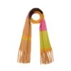 JAYLEY Cashmere Oversized Striped Scarf In Multi Tones