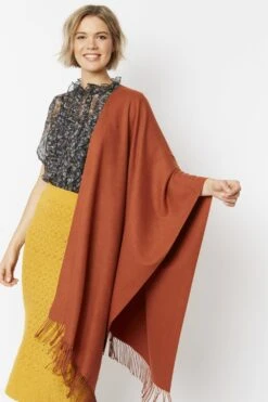 JAYLEY Chocolate Cashmere Blend Scarf