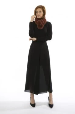 JAYLEY Chocolate Faux Fur Scarf