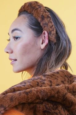 JAYLEY Chocolate Queen Cashmere & Faux Fur Headband