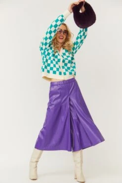 JAYLEY Faux Fur Jodie Bag In Burgundy