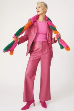 JAYLEY Faux Fur Tri-Colour Plaited Scarf -Deals Plain Midis Store jayley faux fur tri colour plaited scarf p13180 89335 image