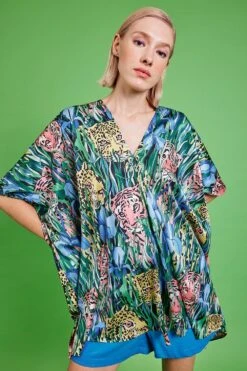 JAYLEY Florence Floral Kimono Dress -Deals Plain Midis Store jayley florence floral kimono dress p14523 96051 image