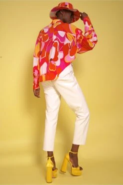 JAYLEY Florence Floral Shirt -Deals Plain Midis Store jayley florence floral shirt p13536 91777 image