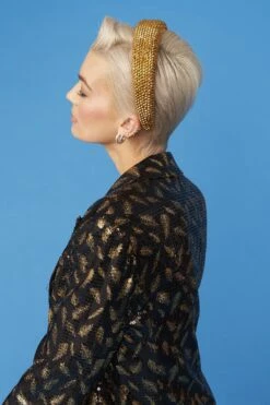 JAYLEY Gold Rhinestone Sparkly Headband