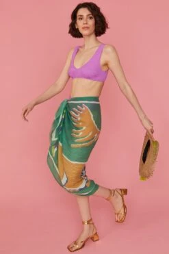 JAYLEY Green Cashmere Blend Wrap Sarong -Deals Plain Midis Store jayley green cashmere blend wrap sarong p11695 81585 image