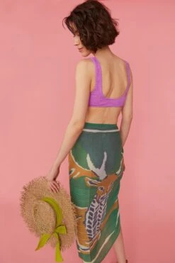 JAYLEY Green Cashmere Blend Wrap Sarong -Deals Plain Midis Store jayley green cashmere blend wrap sarong p11695 81586 image