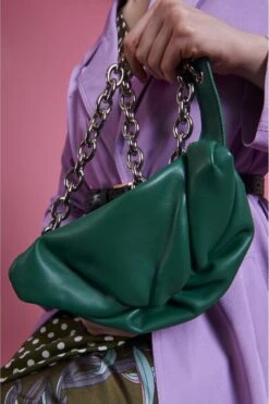 JAYLEY Green Charlotte Leather Bag