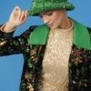 JAYLEY Green Sequin Bucket Hat