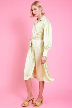 JAYLEY Green Silk Blend Maxi Wrap Dress -Deals Plain Midis Store jayley green silk blend maxi wrap dress p14458 95438 image