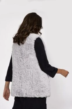 Deals Plain Midis Store -Deals Plain Midis Store jayley grey hand knitted faux fur gilet p3967 58735 image