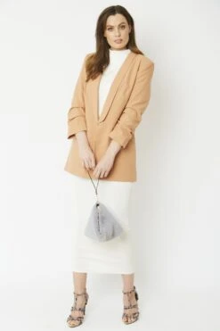 JAYLEY Grey Pyramid Faux Fur Bag -Deals Plain Midis Store jayley grey pyramid faux fur bag p4979 63247 image