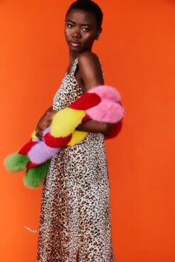 JAYLEY Handcraft Faux Fur Chain Scarf -Deals Plain Midis Store jayley handcraft faux fur chain scarf p12465 85027 image