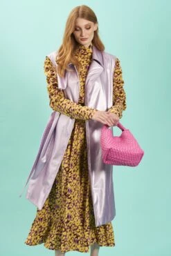 JAYLEY Lilac Faux Suede Metallic Maxi Gilet -Deals Plain Midis Store jayley lilac faux suede metallic maxi gilet p12746 86331 image