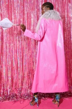 JAYLEY Mongolian Fur Collar In Grey -Deals Plain Midis Store jayley mongolian fur collar in grey p11131 77926 image