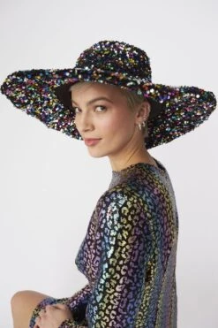 JAYLEY Multi Sequin Handmade Flapper Hat