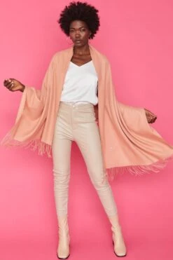 JAYLEY Orange Cashmere Blend Scarf