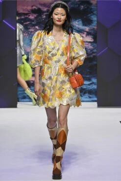 JAYLEY Orange Grape Skin Vegan Leather Bag