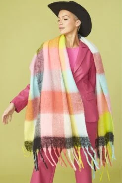 JAYLEY Oversized Multi Coloured Cashmere And Wool Scarf -Deals Plain Midis Store jayley oversized multi coloured cashmere and wool scarf p12840 86980 image