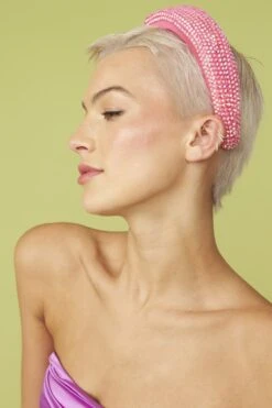 JAYLEY Pink Rhinestone Sparkly Headband