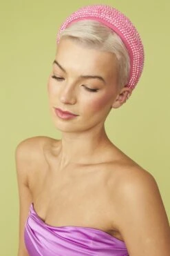 JAYLEY Pink Rhinestone Sparkly Headband -Deals Plain Midis Store jayley pink rhinestone sparkly headband p12797 86705 image