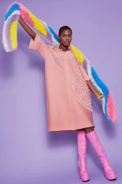 JAYLEY Pleated Bounce Midi Dress