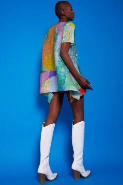 JAYLEY Pleated Bounce Mini Dress With Multi Pattern -Deals Plain Midis Store jayley pleated bounce mini dress with multi pattern p14260 93478 image