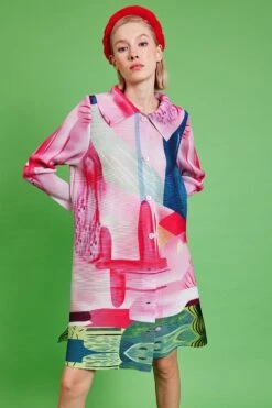 JAYLEY Pleated Maxi Dress With Classic Style Collar -Deals Plain Midis Store jayley pleated maxi dress with classic style collar p14572 96292 image