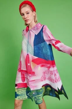 JAYLEY Pleated Maxi Dress With Classic Style Collar -Deals Plain Midis Store jayley pleated maxi dress with classic style collar p14572 96296 image