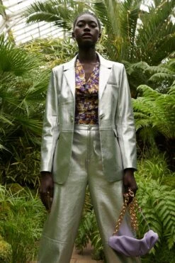 JAYLEY Purple Charlotte Leather Bag