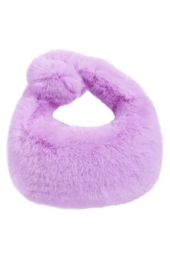 JAYLEY Purple Faux Fur Charlotte Bag -Deals Plain Midis Store jayley purple faux fur charlotte bag p12133 83792 image
