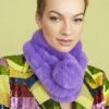 JAYLEY Purple Faux Fur Scarf