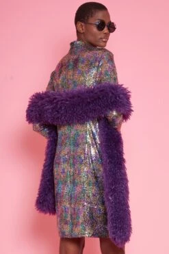 JAYLEY Purple Long Mongolian Fur Scarf -Deals Plain Midis Store jayley purple long mongolian fur scarf p13618 92377 image