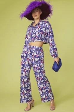 JAYLEY Purple Ostrich Feather Flapper Oversized Hat -Deals Plain Midis Store jayley purple ostrich feather flapper oversized hat p12962 87813 image