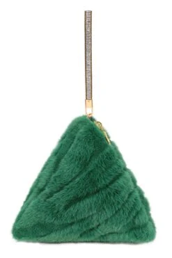 JAYLEY Pyramid Faux Fur Bag -Deals Plain Midis Store jayley pyramid faux fur bag p14530 96476 image