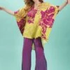 JAYLEY Rayon Blend Sienna Floral Kimono