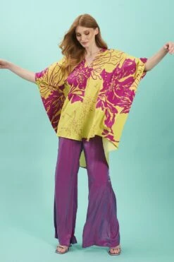 JAYLEY Rayon Blend Sienna Floral Kimono
