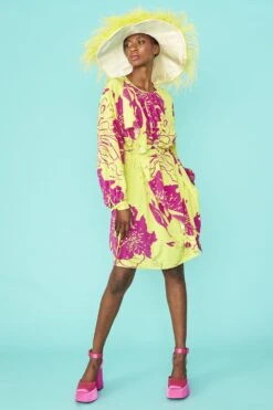 JAYLEY Rayon Blend Sienna Floral Midi Dress