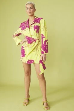 JAYLEY Rayon Blend Sienna Floral Mini Shirt Dress -Deals Plain Midis Store jayley rayon blend sienna floral mini shirt dress p12978 87937 image