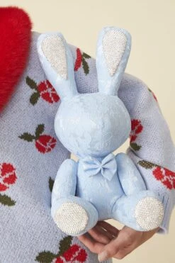 JAYLEY Rhinestone Rabbit In Baby Blue