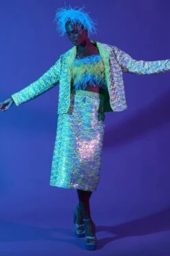 JAYLEY Sequin Bamboo Blend Skirt -Deals Plain Midis Store jayley sequin bamboo blend skirt p12995 88056 image