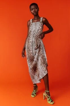 New Products -Deals Plain Midis Store jayley silk blend animal print maxi tea dress p12845 87010 image