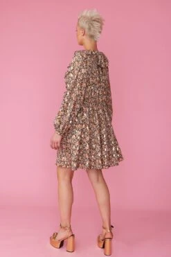JAYLEY Silk Blend Floral Knee Length Dress -Deals Plain Midis Store jayley silk blend floral knee length dress p12205 84191 image